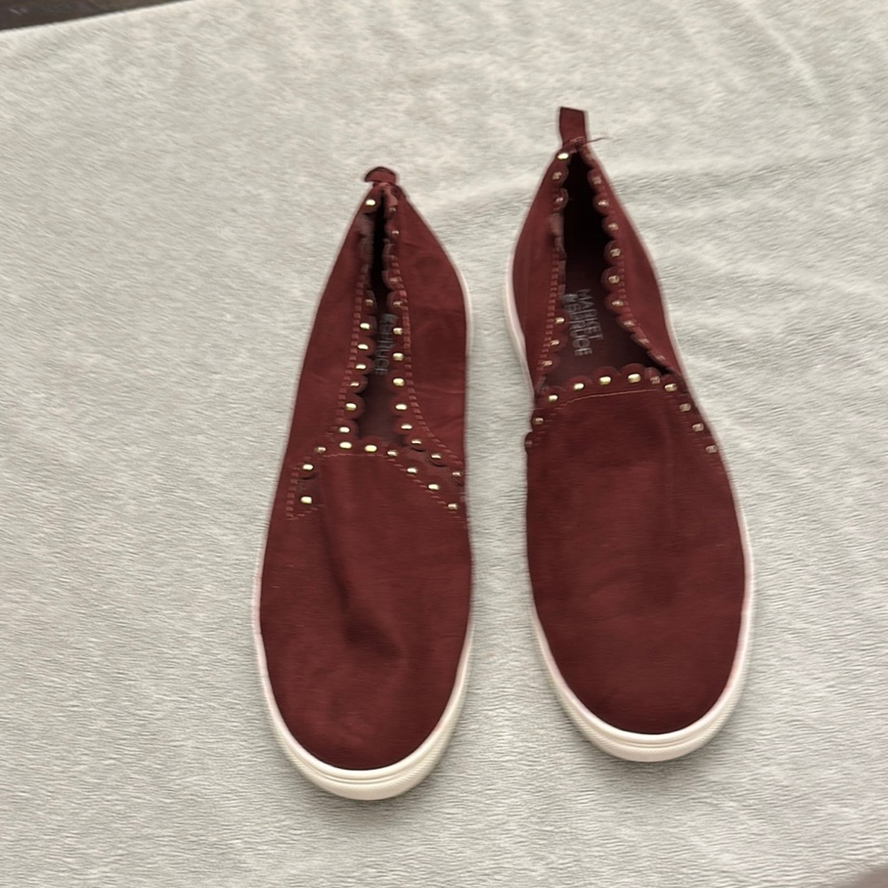 Women's Burgundy Slip-On Sneakers